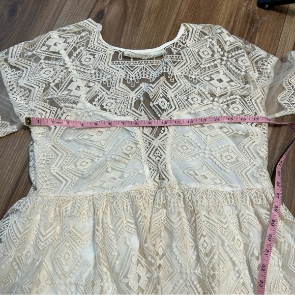Jen’s Pirate Booty ivory lace baby doll mini dress size small festival wedding - Picture 9 of 10